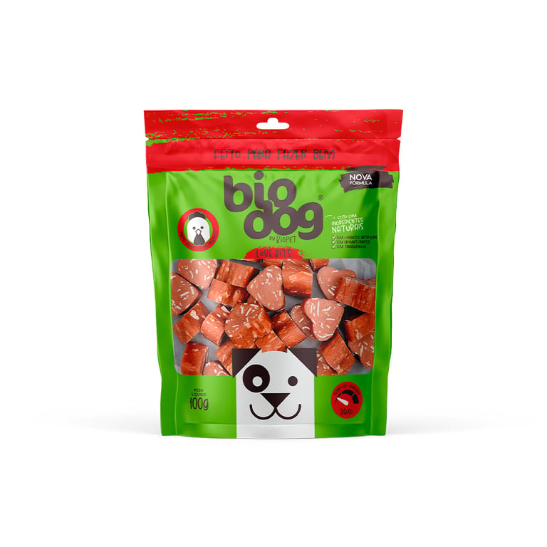 Petiscos Cães Gormert Biodog Love Bits 100g