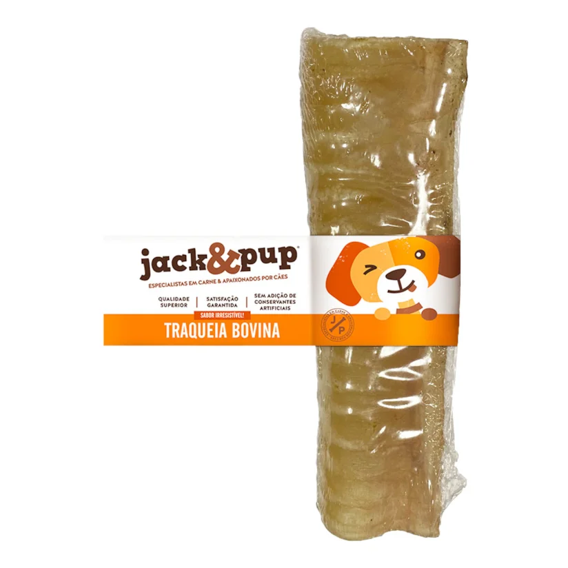 Petisco para Cães Traqueia Bovina Jack&Pup