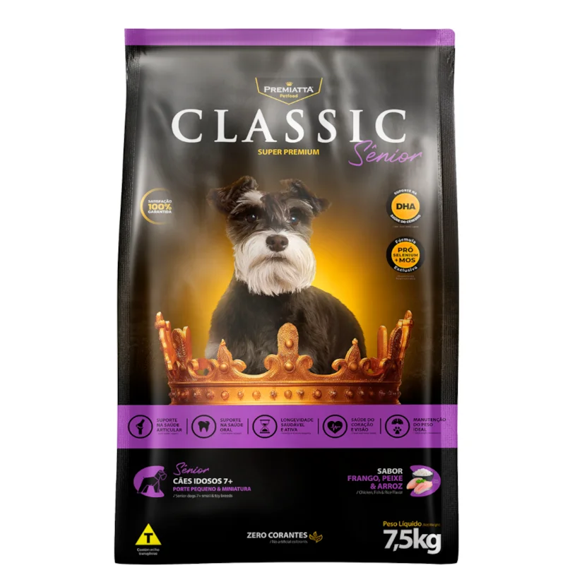 Ração Premiatta Cães Classic Senior Mini 3kg