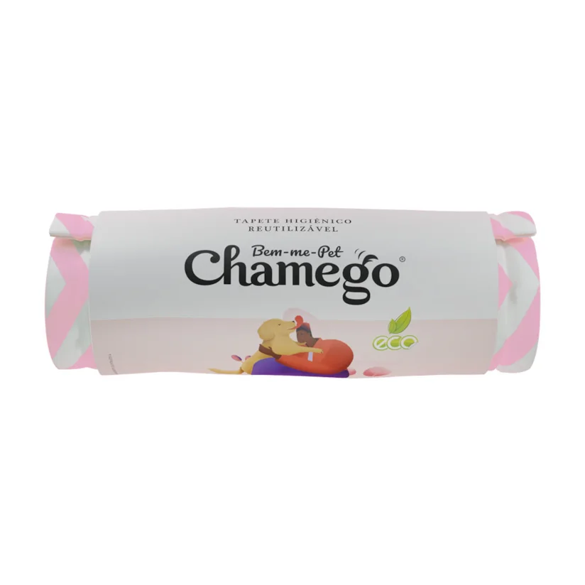 Tapete Higiênico Reutilizável Cães Chevron Rosa