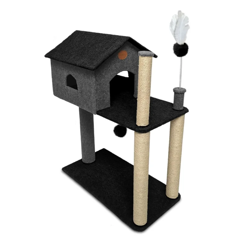 Arranhador Home Carpete Cinza