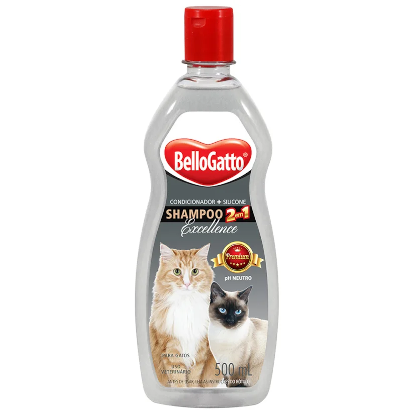Shampoo BelloGatto Excellence 2 em 1 Premium 500ml