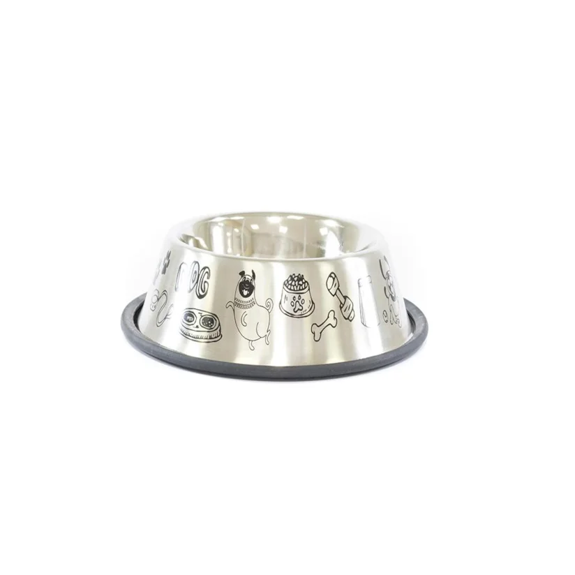 Comedouro Cães The Pets Inox Decor Anti-Derrapante 1100ml