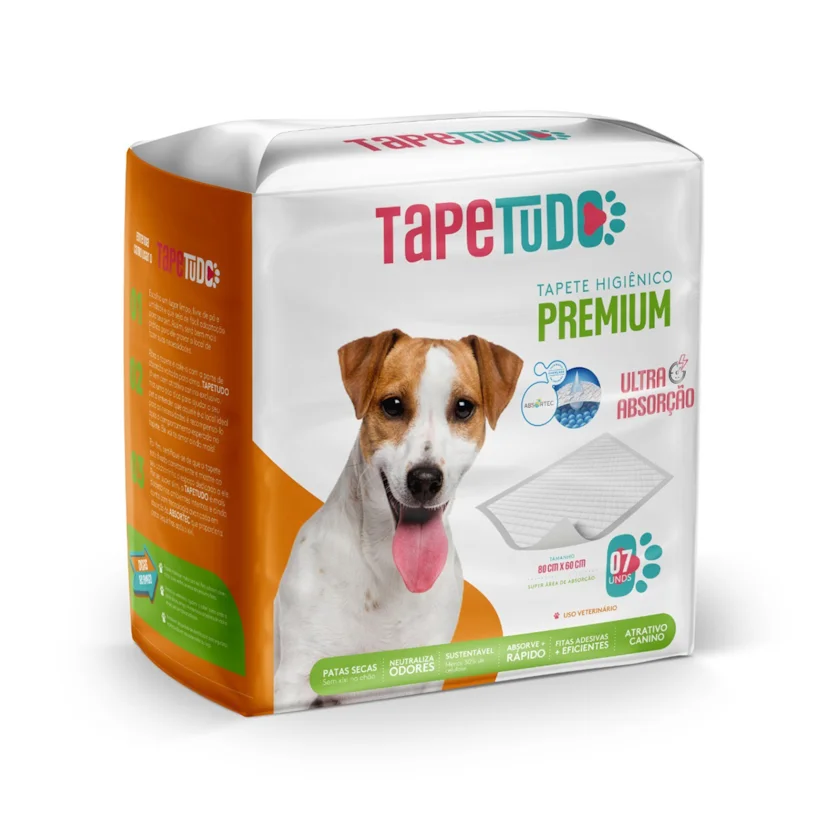Tapete Higiênico Para Cães Tapetudo 80x60 07 unidades