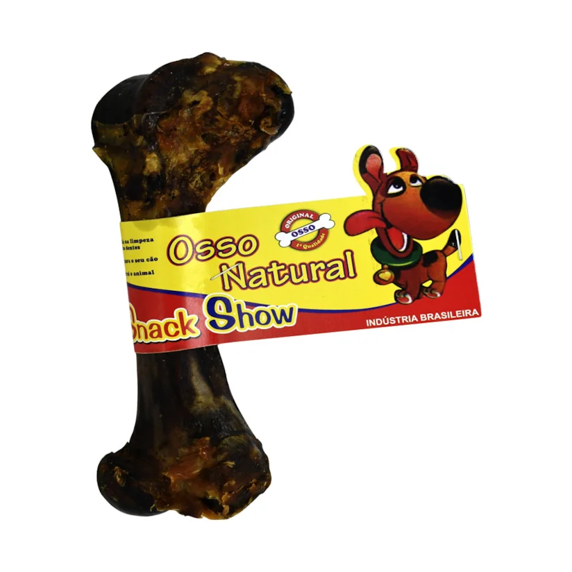 Osso Snack Show Suíno defumado Natural para Cães com 01 Unidade