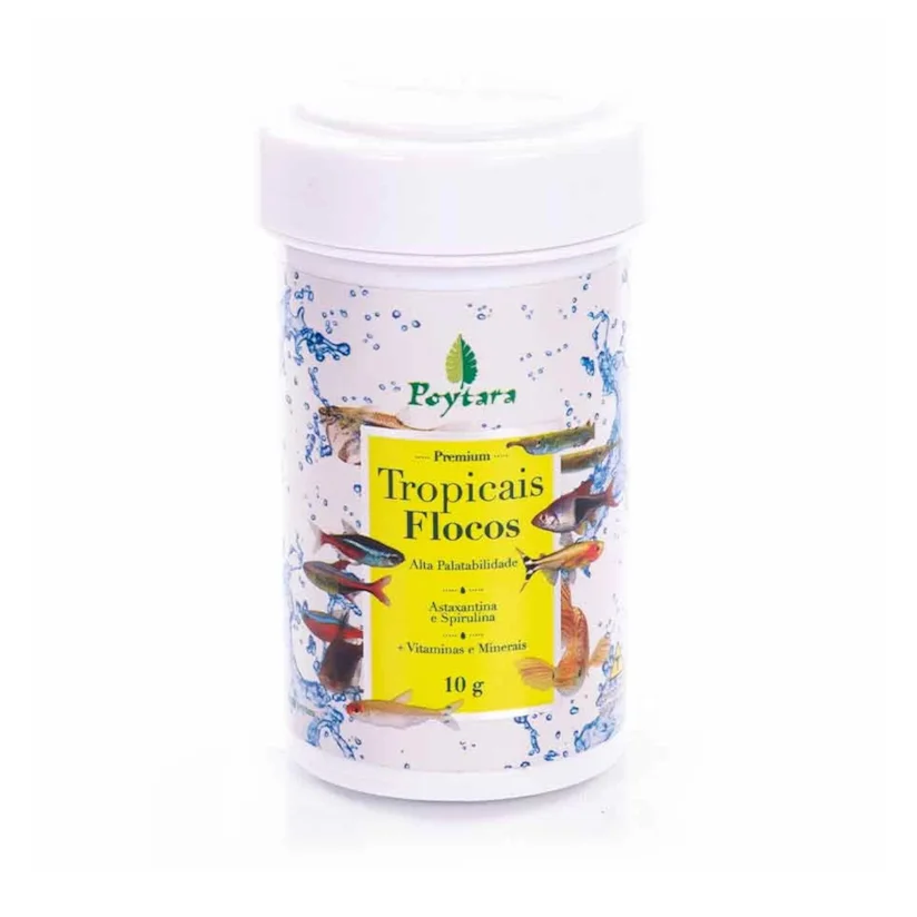 Ração Para Peixes Poytara Tropicais Flocos 30g