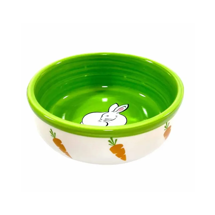 Comedouro Coelho The Pets Porcelana Verde 300ml