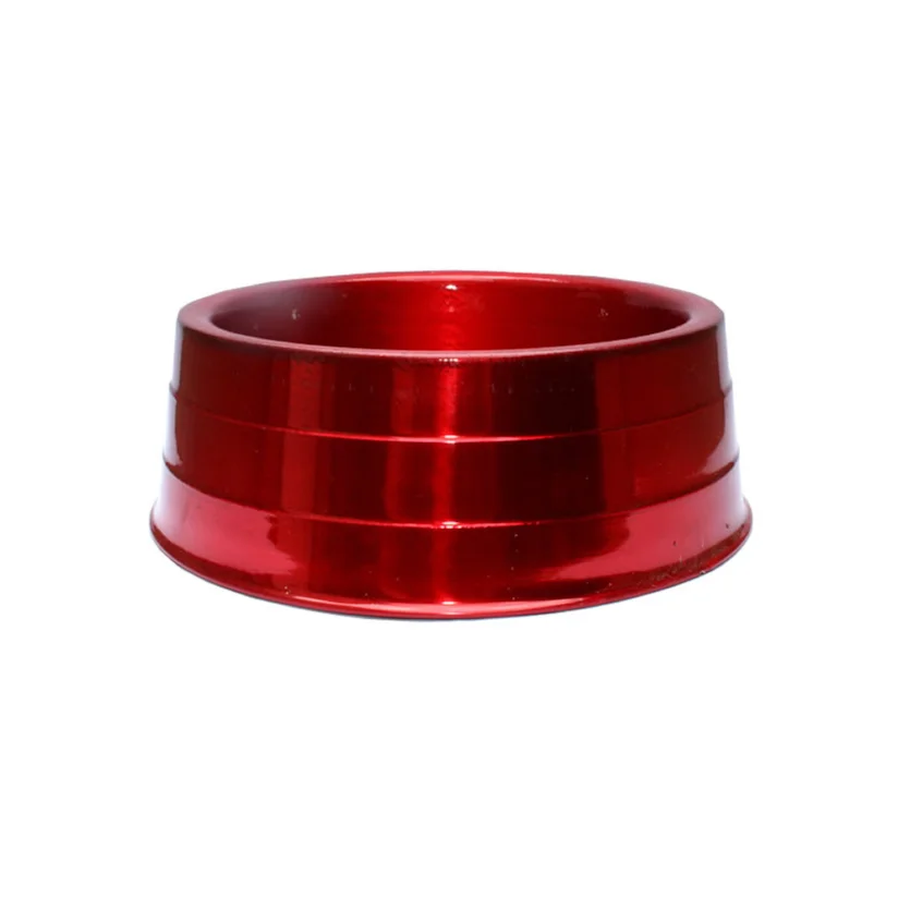 Comedouro Cães Dog Head Alumínio Pesado Colorido Vermelho Mini 300ml