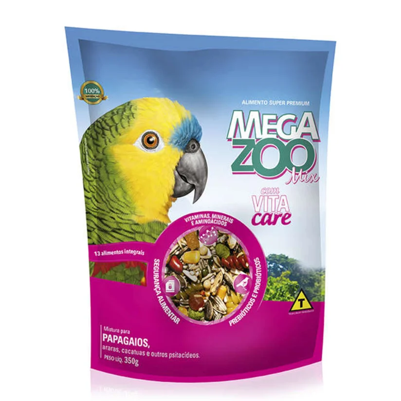 Alimento para Papagaio Mix Megazoo 350g