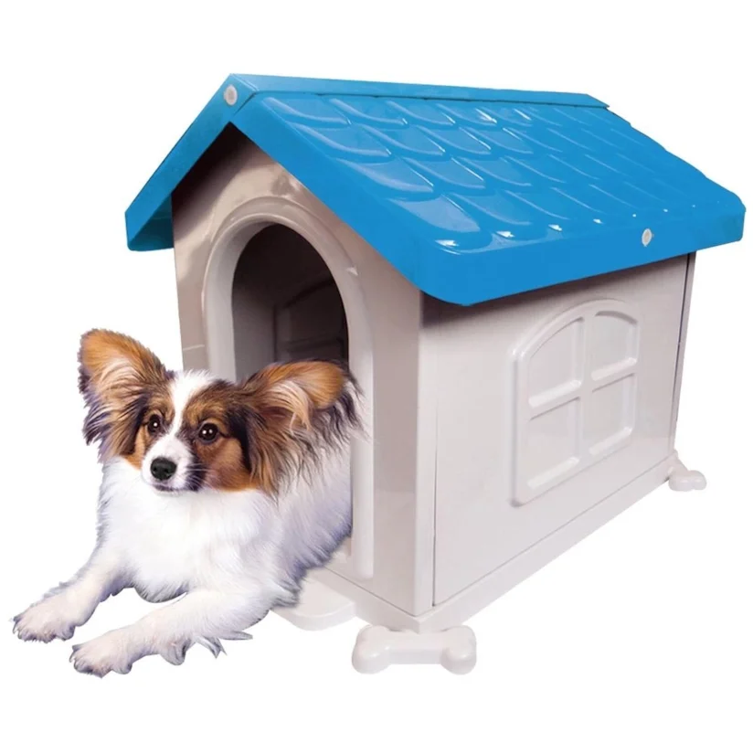 Casinha Plástica Para Cães Azul N2 Pet Injet
