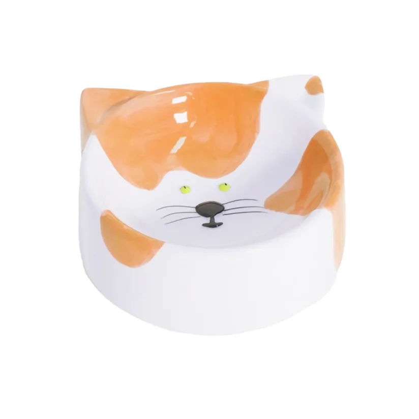 Comedouro Gatos The Pets Porcelana Laranja 250ml