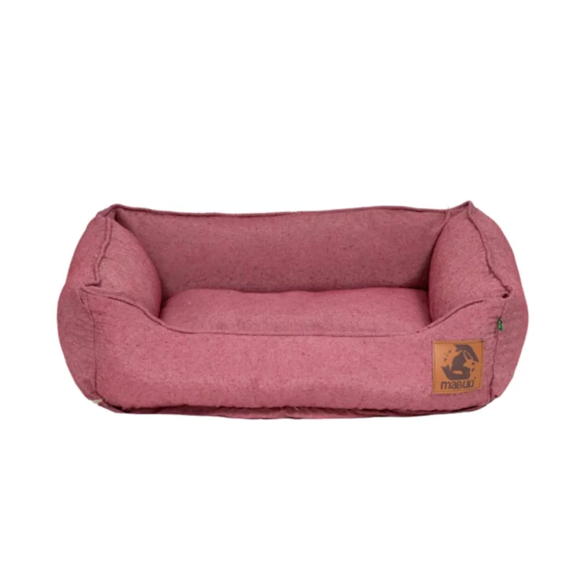 Cama em Linho 100% Reciclado Vermelho Mescla Tamanho M