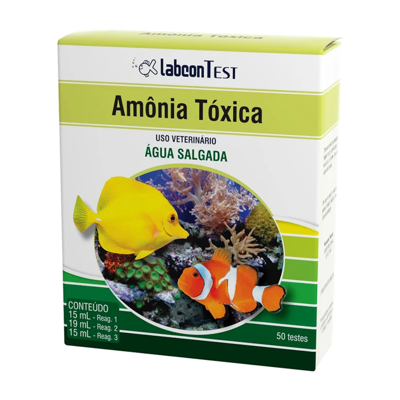 Teste De Amonia Toxica Para Água Salgada Aquário Labcon