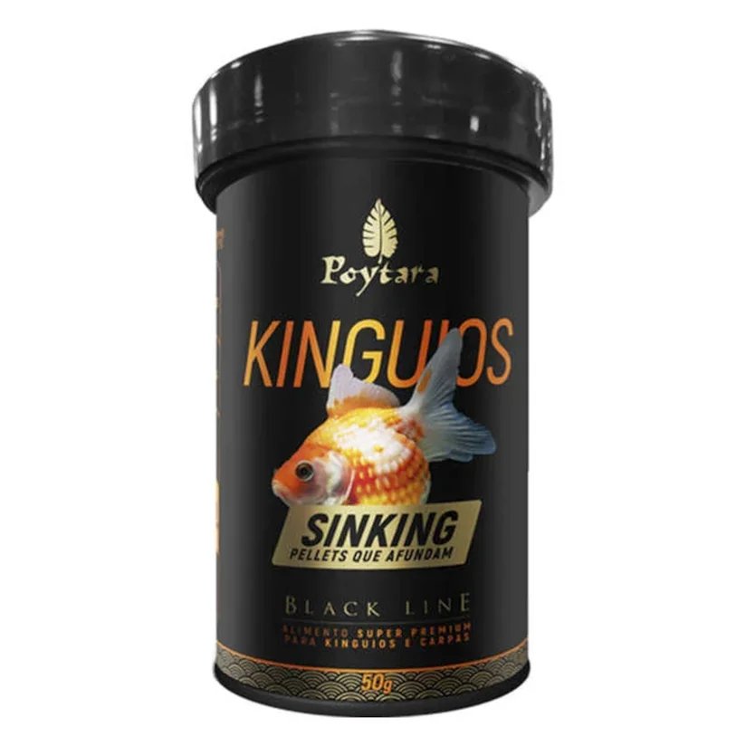 Ração Para Peixes Poytara Kinguio Black Line Sinking 50g