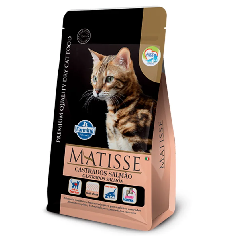 Ração Farmina Matisse Gatos Adultos Castrados Salmão 2kg