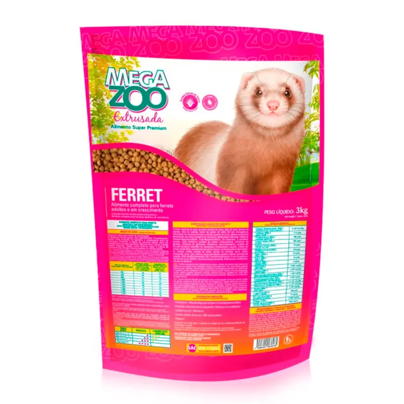 Ração Ferret Extrusada Megazoo 3kg