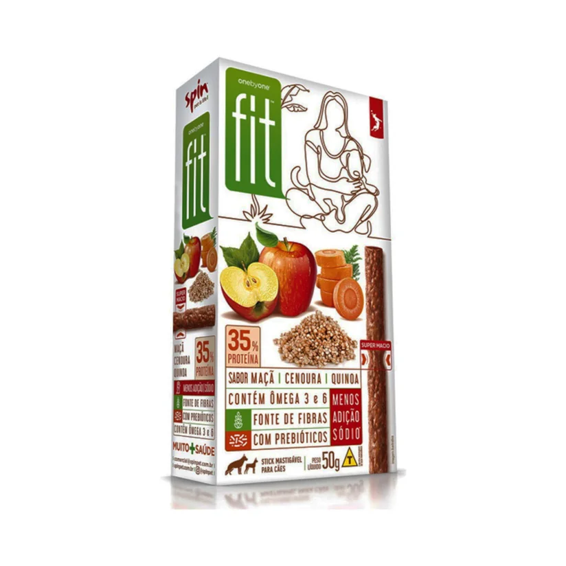 Stick Para Cães Fit Spin Pet Sabor Maçã, Cenoura e Quinoa 50g
