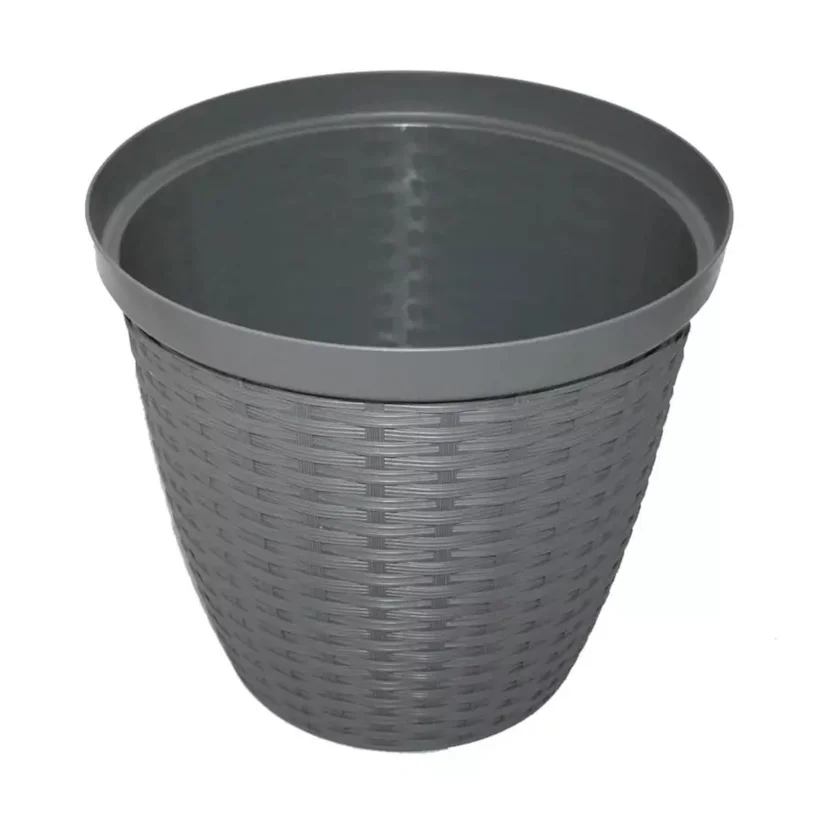 Cachepô Rattan Grafite Okla 3,8L