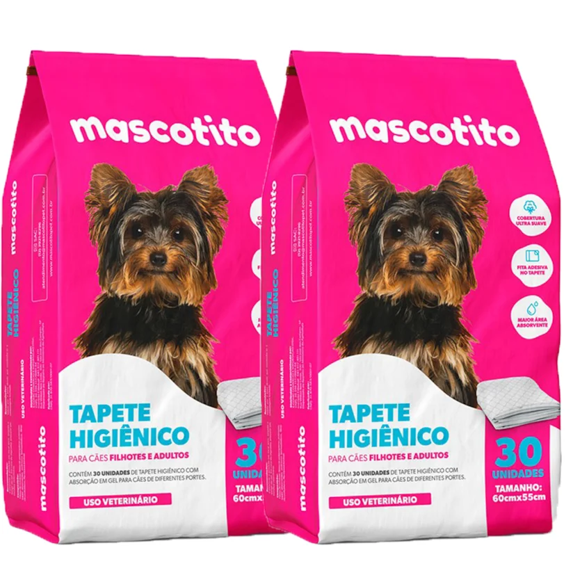 Tapete Higiênico Mascotito 60x55cm com 60 Unidades