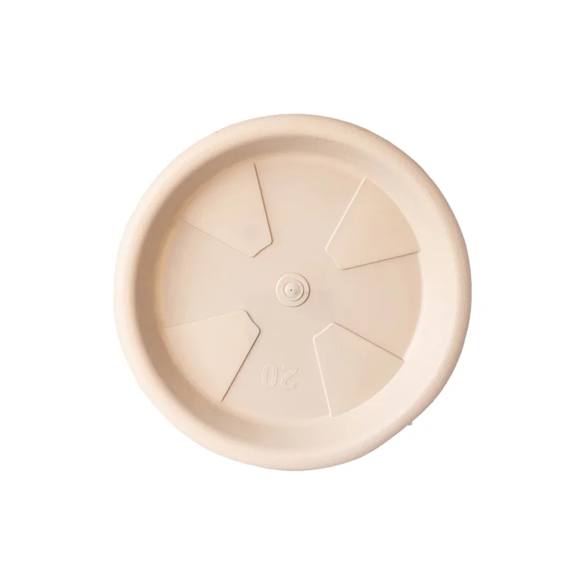 Prato Siena para Vaso de Plantas Cinza Taupe L:20 x C:20 x A:2,5cm