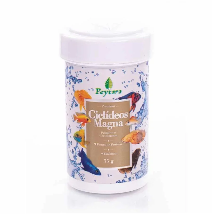 Ração Para Peixes Poytara Ciclídeos Magna 35g