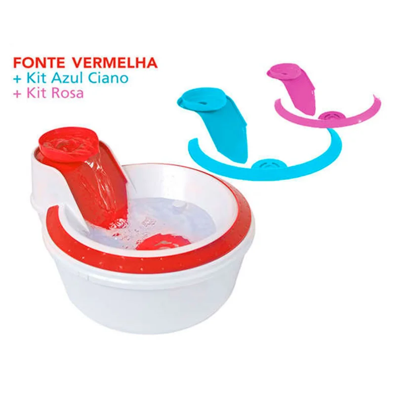 Fonte Bebedouro Colors Petlon Vermelho, Azul e Rosa 110v