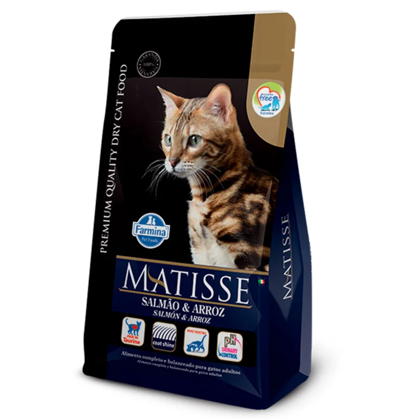 Ração Farmina Matisse Gatos Salmão e Arroz 800g