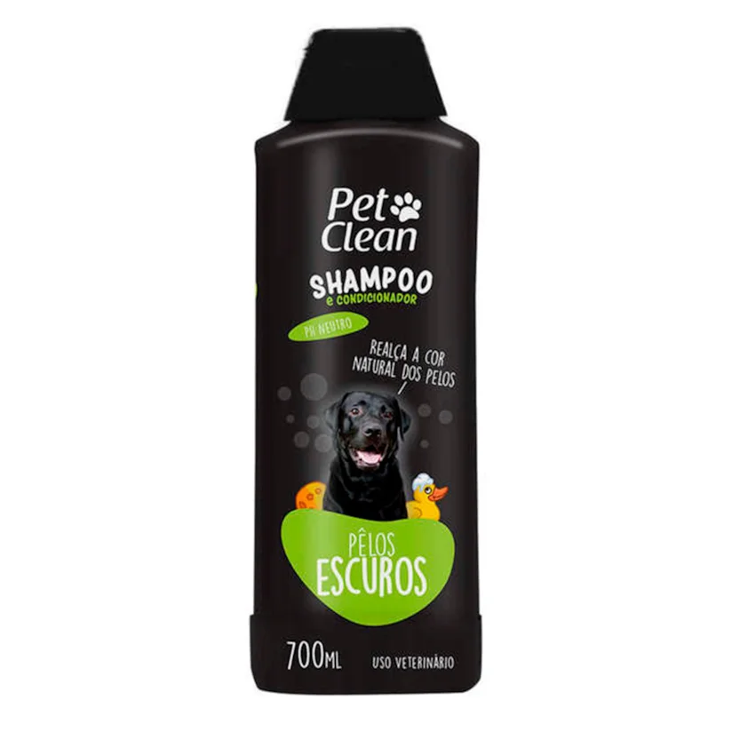 Shampoo Pelos Escuros Cães e Gatos Pet Clean 700ml