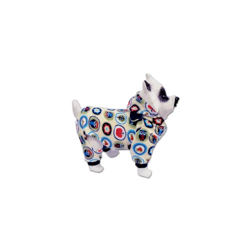 Macacão Cães Emporium Distripet Corujas Azul N0