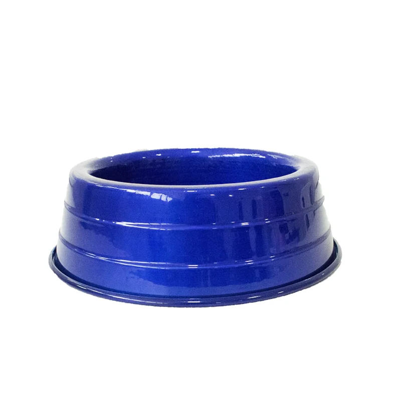 Comedouro Cães Dog Head Alumínio Leve Colorido Azul Pequeno 1000ml