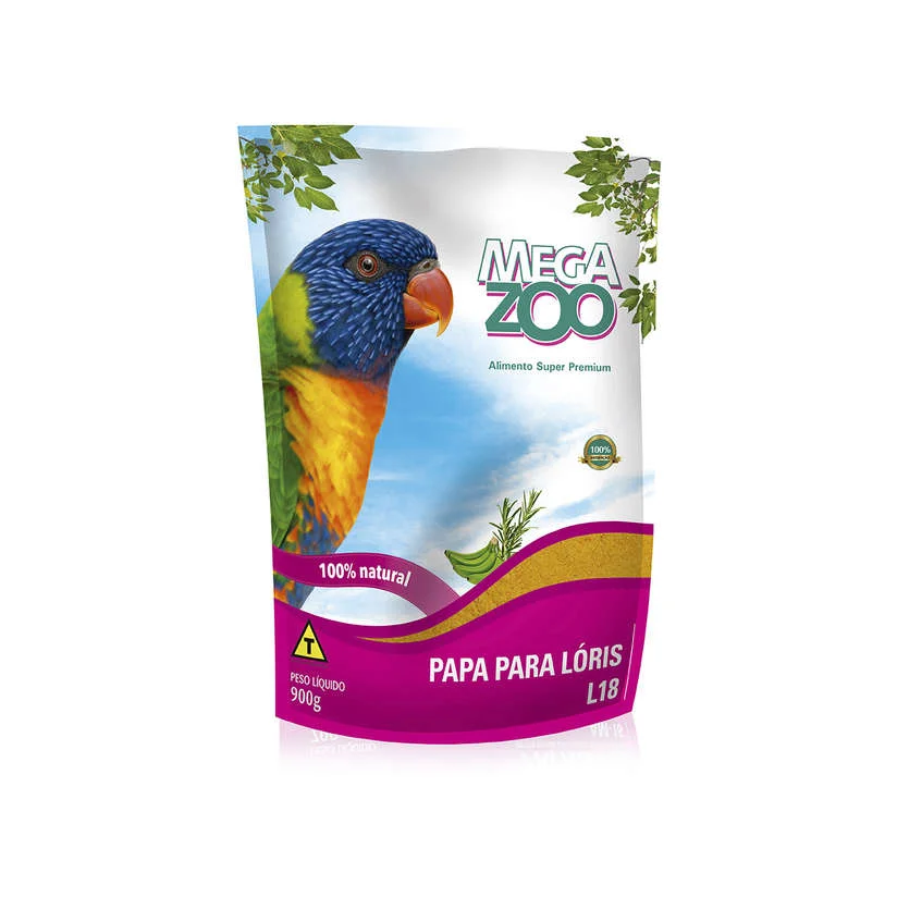 Ração para Lóris Papa Megazoo 900g