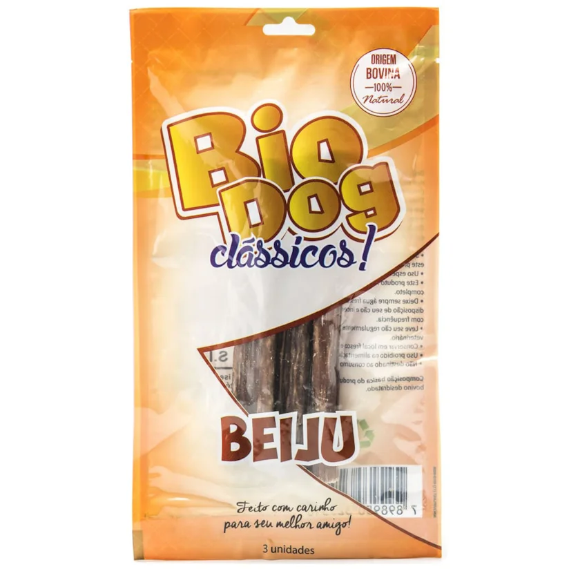 Petisco Cães Clássicos Biodog Beiju com 3 Unidades