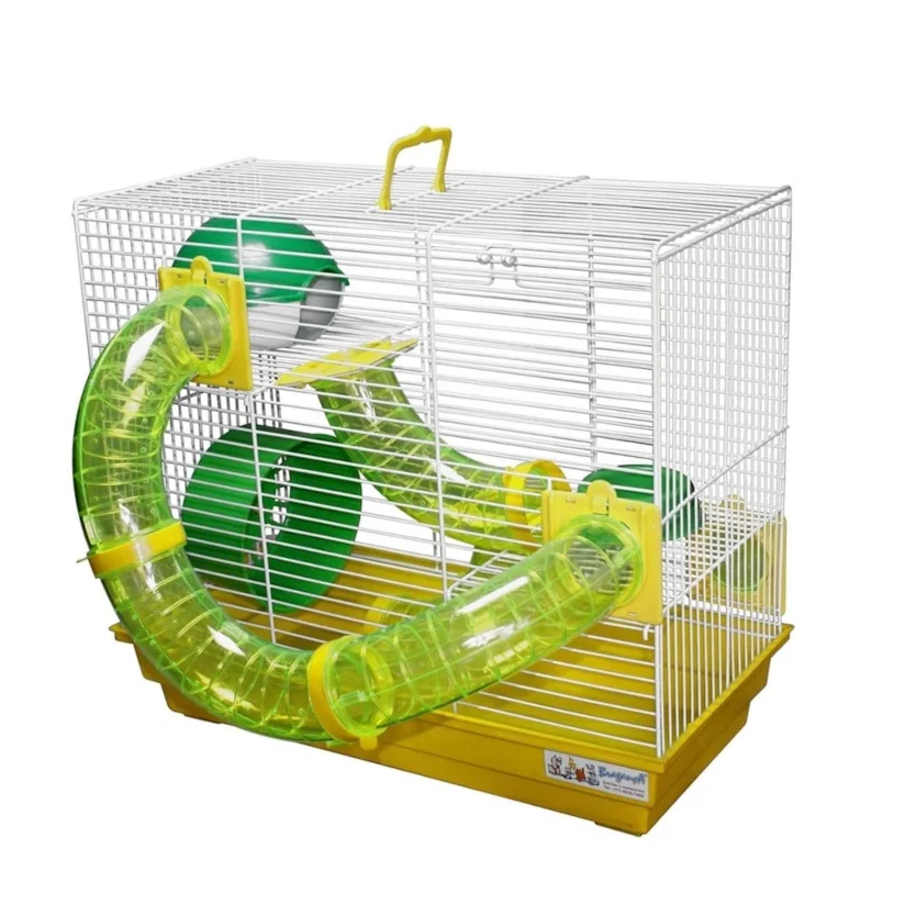 Gaiola Hamster Tubos 3 andares Bragança Amarelo GR158
