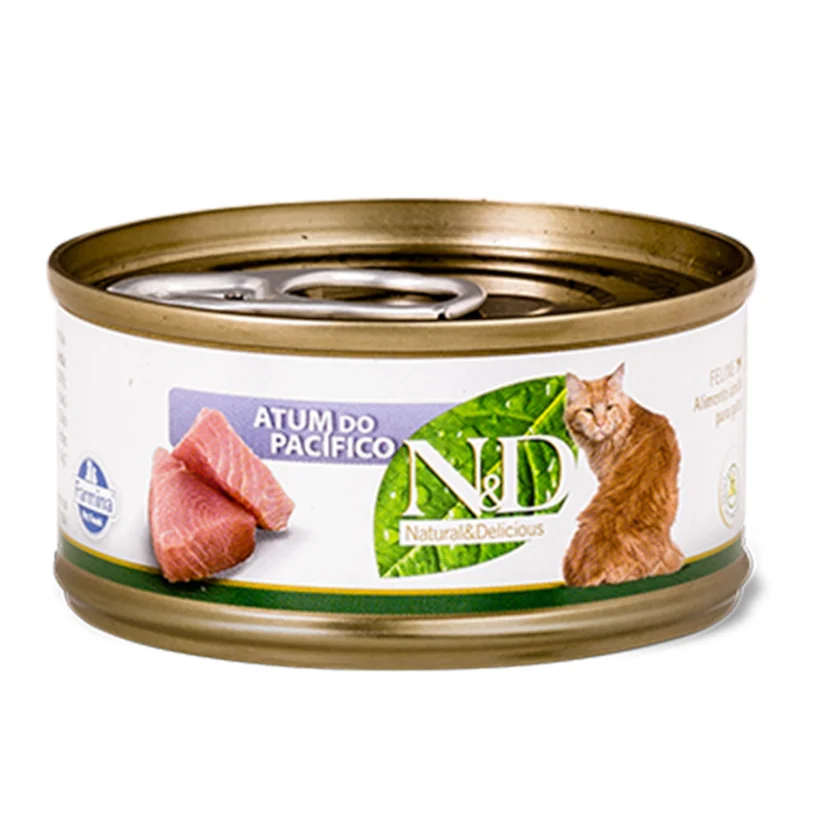 Ração Umida N&D Gatos Atum Do Pacifico 70g