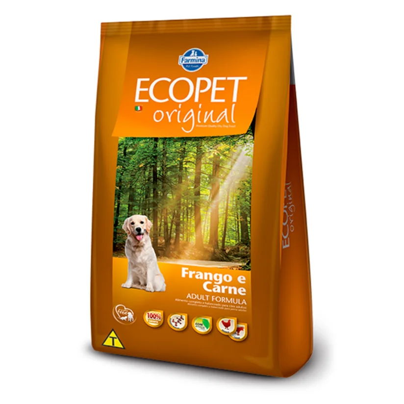 Ração Ecopet Original Cães Adultos Carne e Frango 15kg